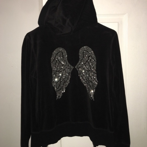 angel wing zip hoodie